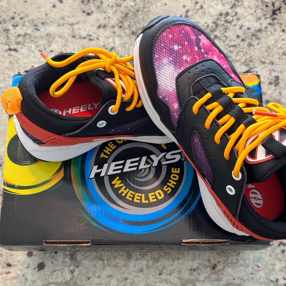 Heelys Kids Sneakers - Black, Pink, and Orange